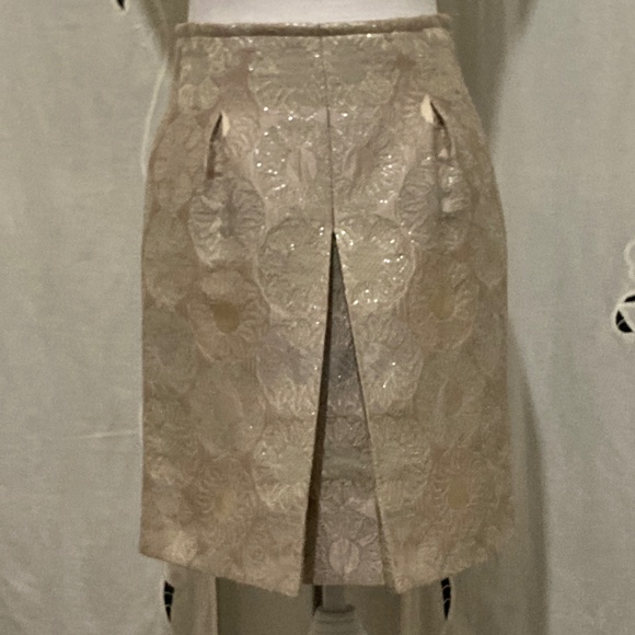 SPARKLE This HOLIDAY SEASON in Brooks Brothers Brocade Skirt, Size 0P, NWT - Picture 5 of 13